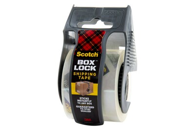 Scotch Box Lock 1.88" x 22.2 yds., Shipping Packaging Tape, 1 Roll/Pack (195)