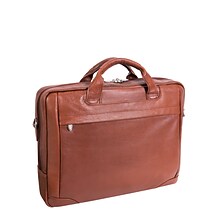 McKlein Montclare 13 Laptop Briefcase, Brown Leather (15494)