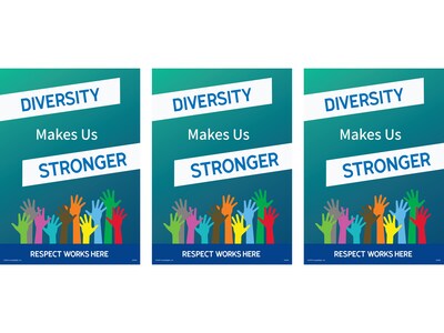 ComplyRight Respect Works Here Workplace Policies Poster, 3/Pack (A2030PK3)