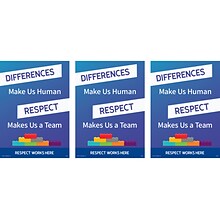 ComplyRight Respect Works Here Workplace Policies Poster, 3/Pack (A2028PK3)