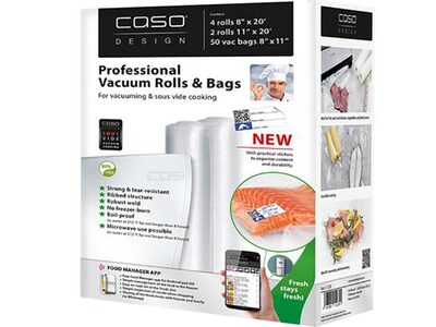 Caso Design Vacuum Bags and Rolls, 56/Pack (11230)