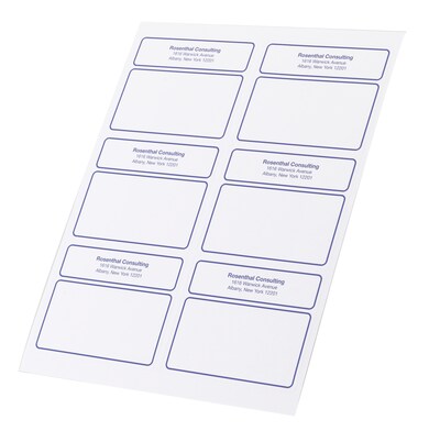 Custom Print Designer Mailing Labels Sheets, 600 Labels/Pack