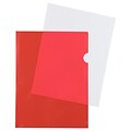 JAM Paper Plastic Sleeves, 9 x 12, Red, Dozen (2226316989)