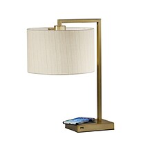 Adesso Austin AdessoCharge Incandescent/CFL Table Lamp, Antique Brass (4123-21)
