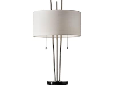 Adesso Anderson Incandescent/CFL Table Lamp, Brushed Steel (4072-22)