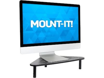 Mount-It! Adjustable Corner Monitor Stand, Up to 32, Black (MI-7362)