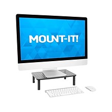 Mount-It! Adjustable Monitor Stand, Up to 32, Black (MI-7363)