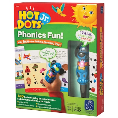 Educational Insights Hot Dots Jr. Phonics Fun Set with Interactive Pen, Ages 3+ (6107)