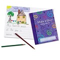 Learning Resources Make a Story Writing Hardcover Journal, 7 x 9, Purple, 10/Set (LER3469)