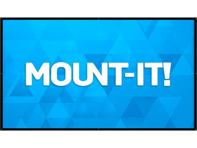 Mount-It! 100" Manual Wall & Ceiling Projector Screen, Black/Matte White (MI-640)