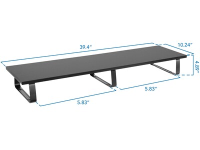 Mount-It! Monitor Stand for Up to 2 Monitors, 39.4" Wide, Black (MI-7267)