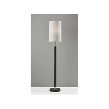 Adesso Hollywood 58 Antique Brass/Black Floor Lamp with Cylindrical Shade (4174-01)
