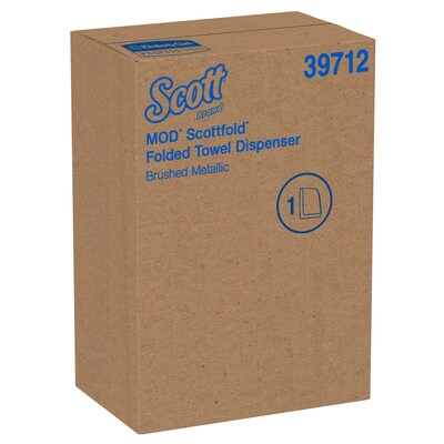 Scott MOD Scottfold Folded Towel Dispenser, Brushed Metallic (39640)