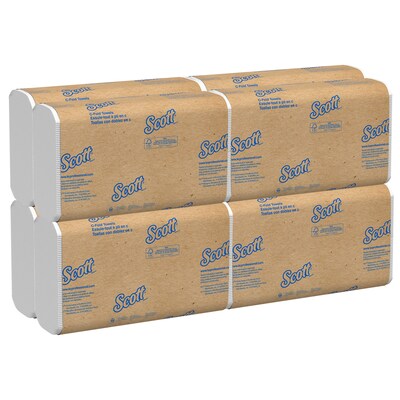 Scott Essential Recycled C-Fold Paper Towels, 1-ply, 200 Sheets/Pack, 9 Packs/Carton (03623)