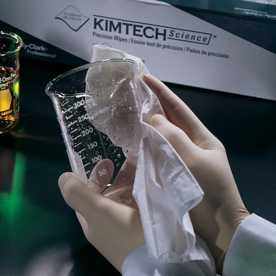 Kimtech Precision Microfiber Wipers, White, 140/Box (05514)