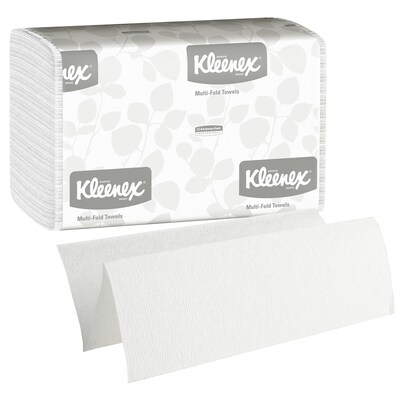 Kleenex Recycled Multifold Paper Towels, 1-ply, 150 Sheets/Pack (01890)