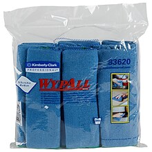 WypAll Microfiber Dry Cloths, Blue, 6/Pack (83620)