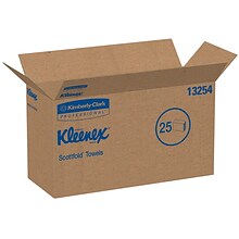 Kleenex Premiere Recycled Multifold Paper Towels, 2-ply, 120 Sheets/Pack, 25 Packs/Carton (13254)