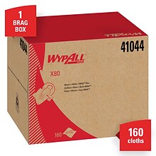 WypAll X80 HydroKnit Wipers, White, 160/Carton (41044)