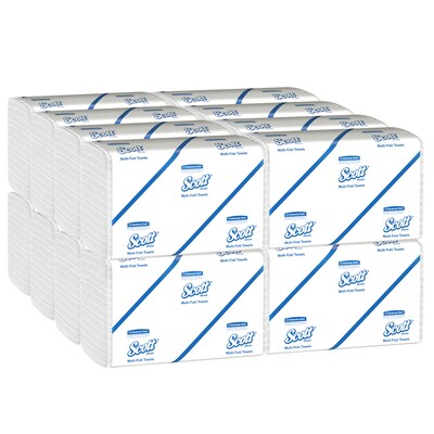 Scott Recycled Multifold Paper Towels, 1-ply, 250 Sheets/Pack, 16 Packs/Carton (8009)