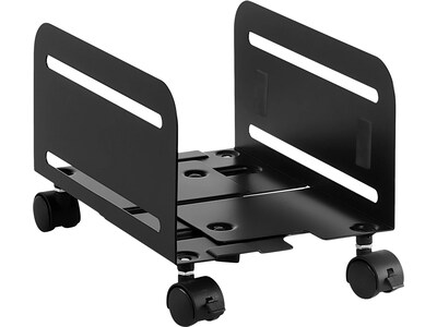 Mount-It! Metal CPU Stand with Four Casters, Black (MI-7153)