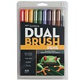 Tombow Dual Brush Secondary Palette Classic Drawing Pens, Assorted, 10/Pack (DBP10-56168)