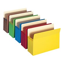 Smead File Pockets, Letter Size, Blue/Green/Red/Redrope/Yellow, 5/Pack (73836)