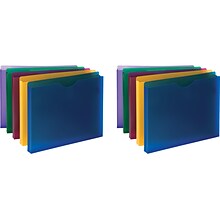 Smead Moisture Resistant File Pockets, 1 Expansion, Letter Size, Assorted Colors, 10/Pack (89610)