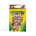 Crayola Colors of the World Crayons, Assorted Colors, 24/Pack (52-0108)