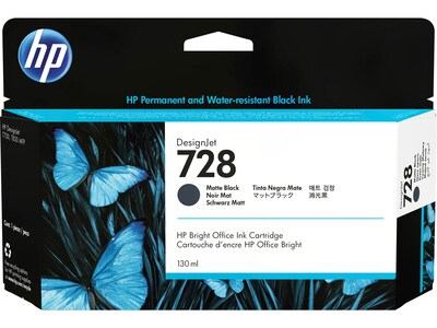 HP 728 Black Matte Standard Yield Ink Cartridge (3WX25A)