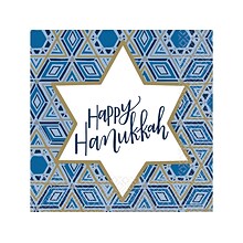 Amscan Festival of Lights Hanukkah Napkin, Multicolor, 36/Set, 2/Pack (71262)