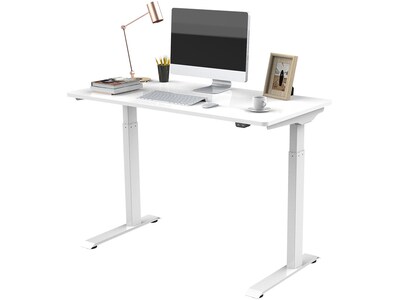 FlexiSpot 48"W Electric Adjustable Standing Desk, White (EC9W)