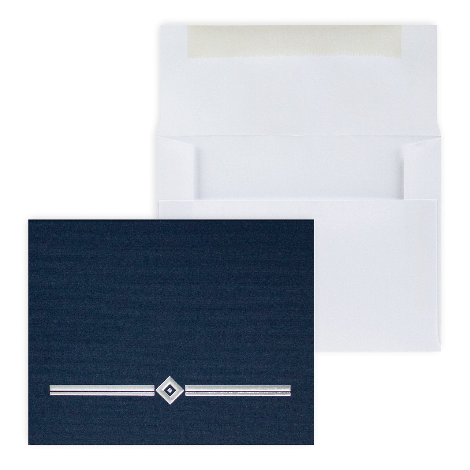 Custom Decorative Line with Foil Greeting Cards, With Envelopes, 4-1/4 x 5-3/8, 25 Cards per Set