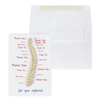 Custom Chiropractic Referral Greeting Cards, With Envelopes, 5-3/8 x 4-1/4, 25 Cards per Set