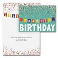 Assorted Birthday Cards, With Envelopes, Various Card Sizes, 50 Cards per Set