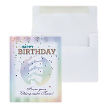 Custom Happy Birthday from Chiropractic Team Greeting Cards, With Envelopes, 4-1/4 x 5-3/8, 25 Car