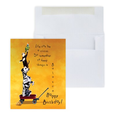 Custom Birthday Balance Greeting Cards, With Envelopes, 4-1/4 x 5-3/8, 25 Cards per Set