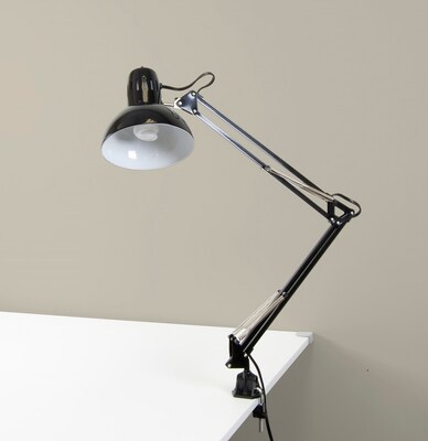 Studio Designs CFL 1.75x Magnifier Clamp Lamp, Adjustable Arm, Black (12308)