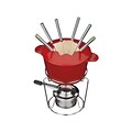 Cuisinart Chefs Classic Enameled Fondue Set, Red/Silver (CUISI-FP115RS)