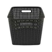 Advantus Extra Large Plastic Weave Basket, Black (37519)