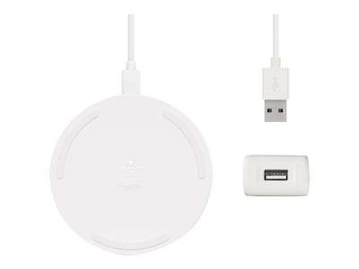 Belkin BOOST CHARGE Wireless Charging Pad for Most Smartphones, White (WIA001TTWH)