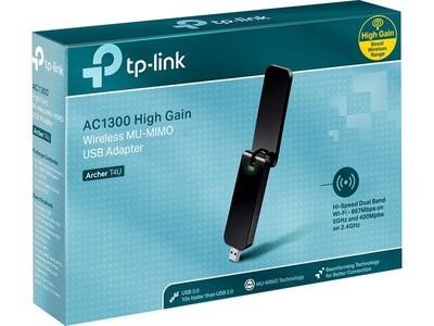 TP-LINK Archer T4U AC Dual Band USB Wireless Adapter (ARCHER T4U)