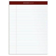 TOPS Docket Gold Notepads, 8.5 x 11.75, White, 50 Sheets/Pad, Dozen (63960)