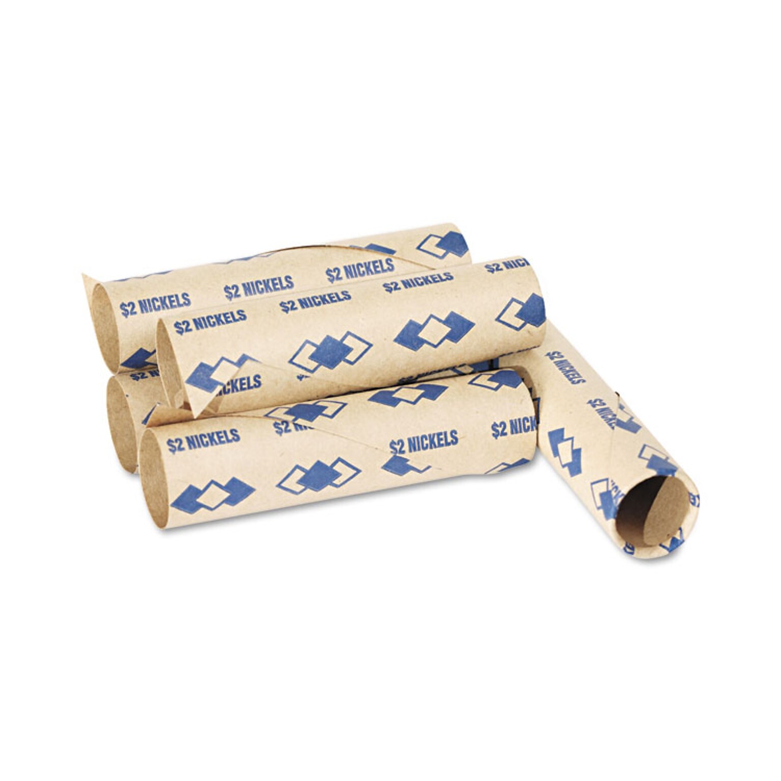 PM Company Pre-formed Tubular Cartridge Paper Nickel Wrappers, Blue, 1,000/Box (65070)