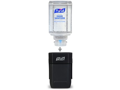 PURELL ES1 Dispenser Starter Kit, Push-Style Hand Sanitizer Dispenser, 450 mL Gel Refill Included, G