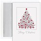 JAM PAPER Christmas Cards & Matching Envelopes Set, 7 6/7" x 5 5/8", Silver Shimmer Tree, 16/Pack (526938000)