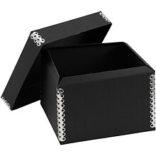JAM PAPER Nesting Boxes, 5 3/8 x 5 3/8 x 3 1/2, Black Kraft, Box