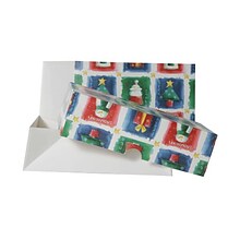 JAM PAPER Christmas Gift Box, 10 x 12 x 3, Santa Christmas Tree