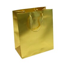 JAM Paper Foil Gift Bag with Rope Handle, Medium, Gold, 3 Bags/Pack (672FOGOA)