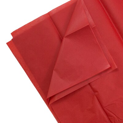JAM Paper Tissue Paper, Red, 20 Sheets/Pack (1152356A)